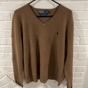 Polo by Ralph Lauren 100% Lamb Wool Vneck Sweater L